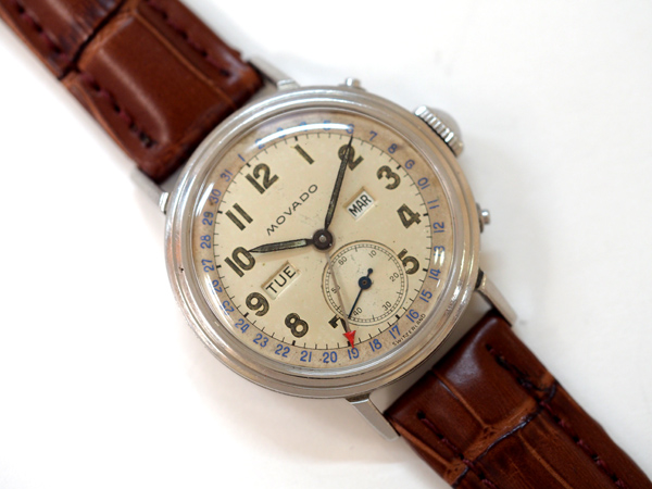 モバード 腕時計 カレンドグラフ Cal.470 トリプルカレンダー 1940年代